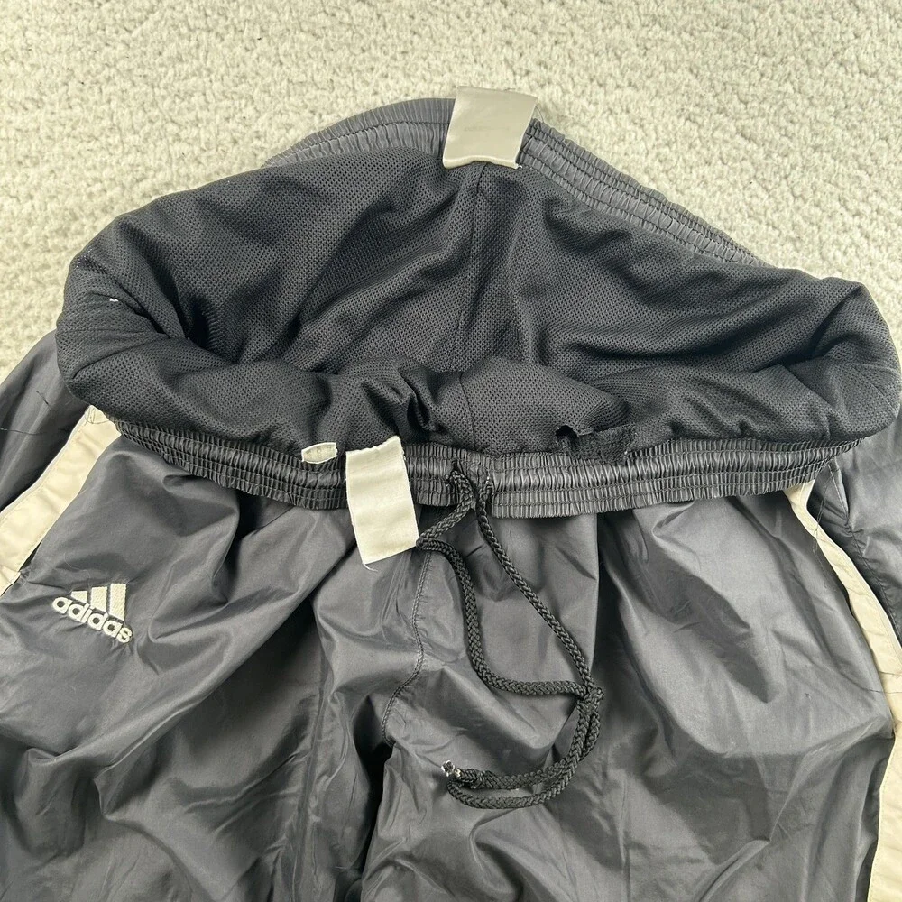 Vintage Adidas Pants Mens XL Side Stripe Mesh Lined Zip Ankle Warm Up Y2K 90s